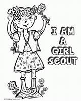Girl Scout Coloring Printable Pages sketch template