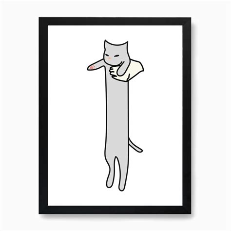 Long Cat Meme Art Print by Mambo - Fy