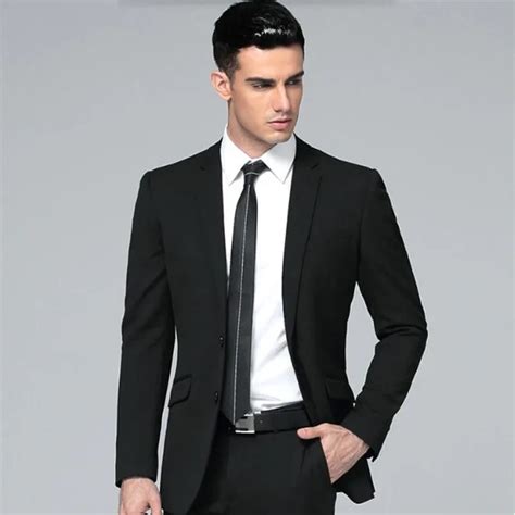 Men's suit Black men suits New arrival Groom Suits tuxedos stylish Formal Wear Business Wedding ...