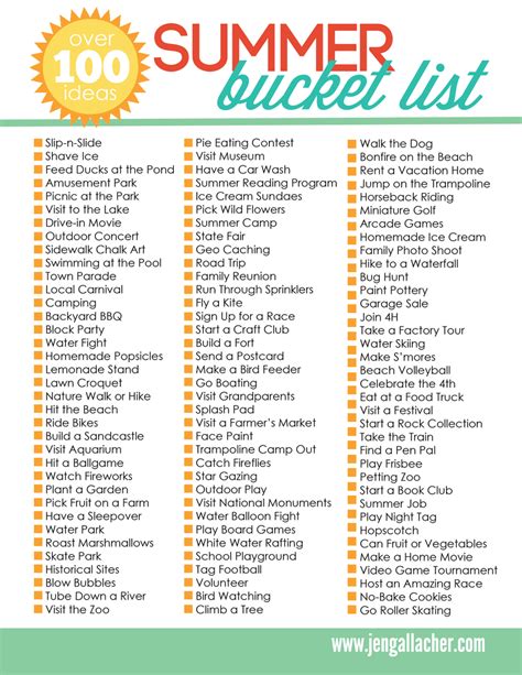 Bucket List Ideas That Are Free | Examples and Forms