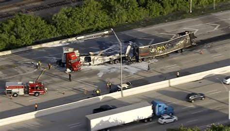 Two Lanes of I-95 Reopen After Fatal Crash Between Tractor Trailers in Palm Beach County – NBC 6 ...