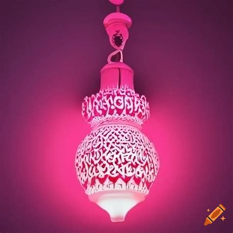 Pink islamic lamp decoration