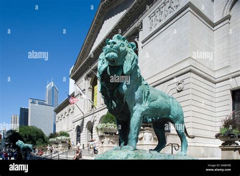 Chicago Art Institute Lions High Resolution Stock Photography and ...