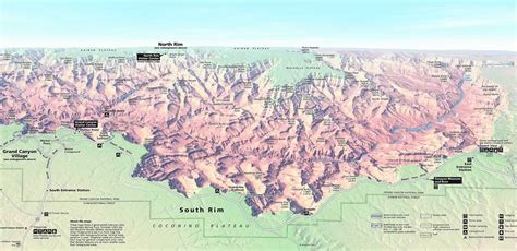 Lipan Point - Trail Map, Sunrise & Sunset, Grand Canyon National Park AZ