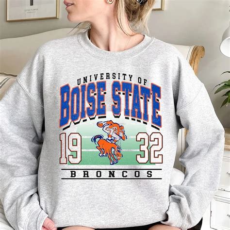 Vintage Boise State Broncos Mascot Sweatshirt, Retro Boise State Football Sweatshirt, NCAA ...