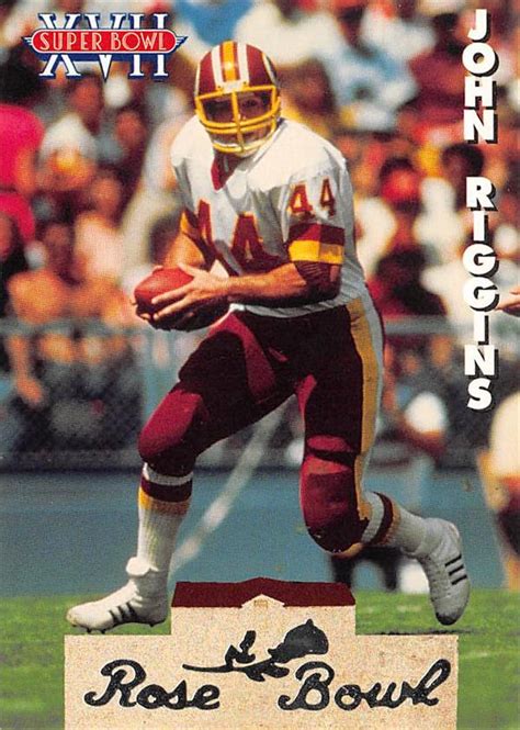 John Riggins football card (Washington Redskins) 1993 Super Bowl XVII ...