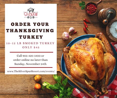 Last Day to Order Your Thanksgiving Turkey - Silver Spur Resort