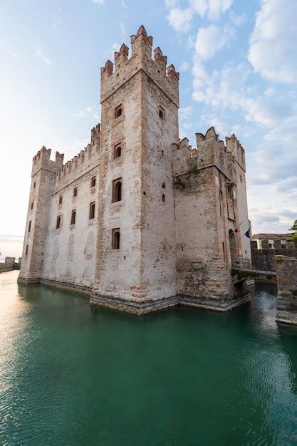 Premium Photo | Sirmione italy castle on garda lake scenic mediaeval ...