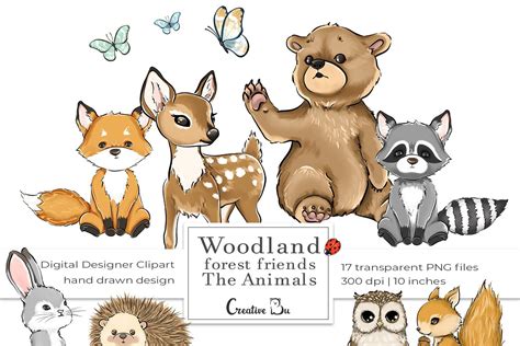 Printable Forest Animals Clipart - Iwish Iwas