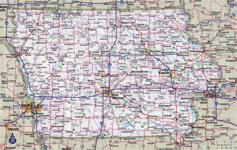 Iowa State Road Map Glossy Poster Picture Photo Banner City - Etsy