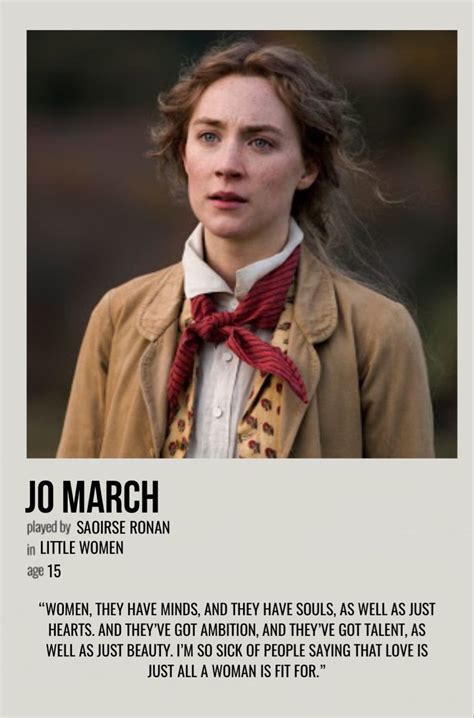 minimal polaroid character poster for jo march from little women ...