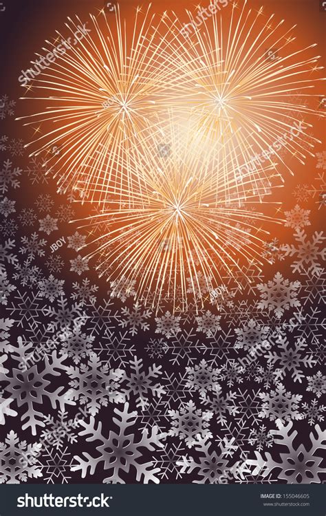 Fireworks Night Sky Background Stock Vector (Royalty Free) 155046605 ...