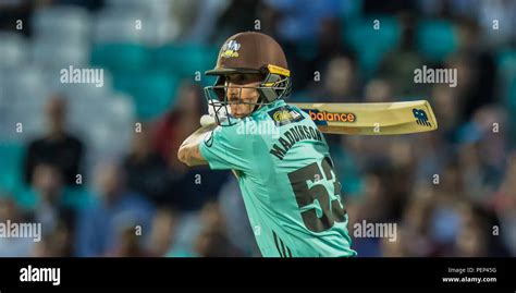 London, UK. 15 August, 2018. Nic Maddinson batting for Surrey against ...