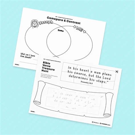 Joseph Forgives His Brothers-Bible Verse Activity Worksheet for kids - HISBERRY