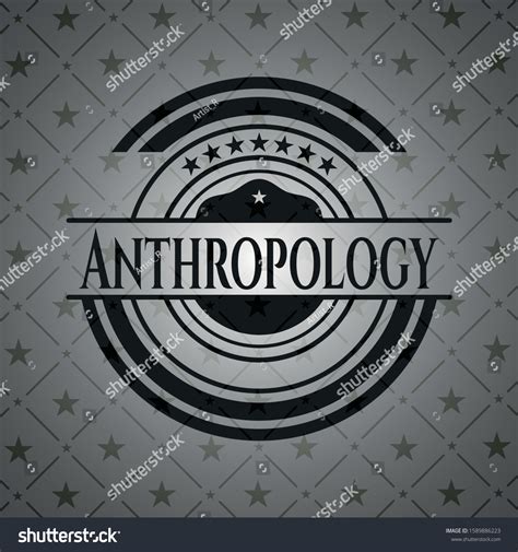 Anthropology Black Emblem Vintage Vector Illustration Stock Vector ...