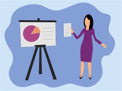 Woman giving presentation illustration by Anurag V on Dribbble