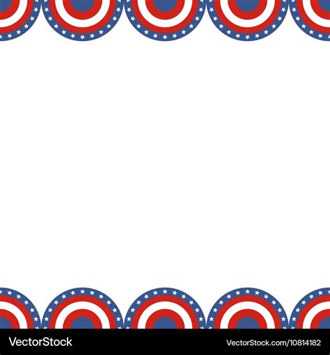 Border american flag Royalty Free Vector Image