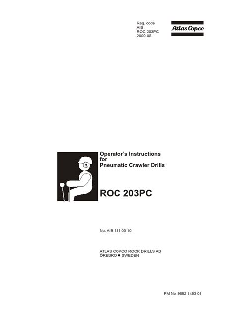 ROC203 Operator Instructions PDF | PDF | Drilling Rig | Valve