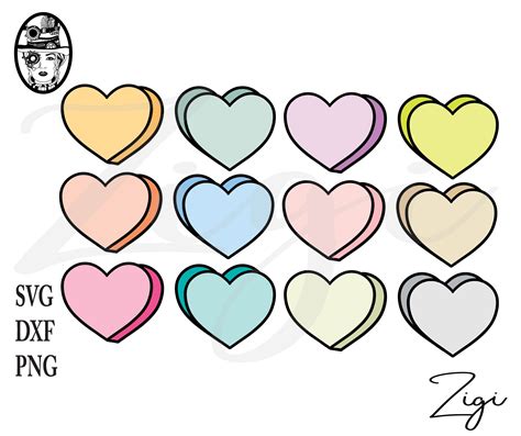 Conversation Hearts Svg Valentines Day Svg Candy Hearts Svg - Etsy