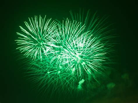 Green fireworks at night stock image. Image of black - 18354621