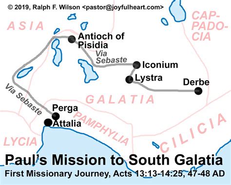 3. Paul in Cyprus, Antioch of Pisidia, and Galatia (Acts 13-14, 47-49 AD) - Apostle Paul ...