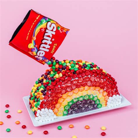 Skittles Rainbow Cake recipe by Chefclub US original | chefclub.tv