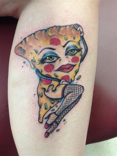 Pinup pizza, by Chuck Jones @ the Tattoo Shop in Galveston, TX : tattoos