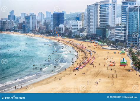 Morning of Summer Gwangalli Beach, Busan, South Korea, Asia Stock Image ...