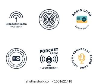 Broadcast Radio Logo Template Radio Microphone Stock Vector (Royalty Free) 1501621418 | Shutterstock