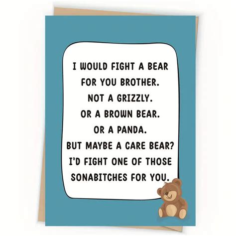 Funny Brother Birthday Card Birthday Card Brother - Temu