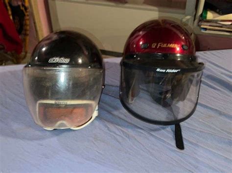 VINTAGE SNOWMOBILE HELMETS AND GOGGLES - McLaughlin Auctioneers, LLC- mc-bid.com