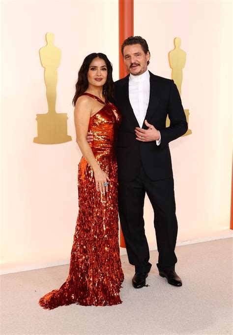 Salma Hayek & Pedro Pascal Walk The 2023 Oscars Red Carpet | Pedro pascal, Oscar red carpet ...