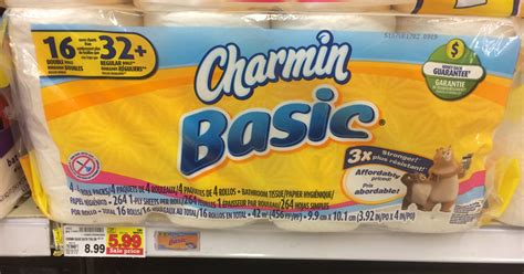 NEW Charmin Basic Coupon = 16 Double Rolls for $5.49 at Kroger ...