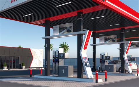 Concept of gas station. :: Behance