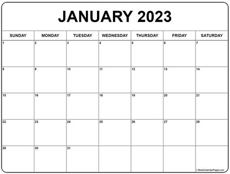 January 2023 calendar | free printable calendar