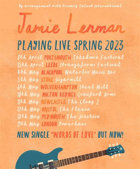 Jamie Lenman - Playing Live Spring 2023 - 17 May 2023 - The Fleece ...