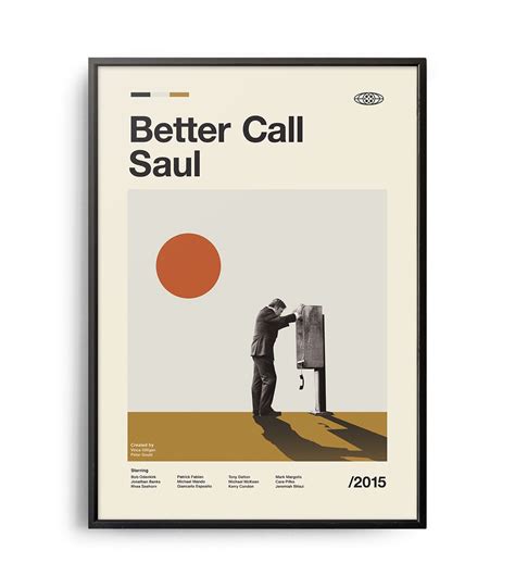 Mid-century modern Better Call Saul TV series poster - Weekend Poster