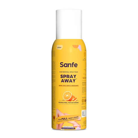 Sanfe Spray Away Hair Removal Spray | For Bikini, Legs, Arms & UnderArm | Removes Hair in 10 ...