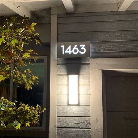 LED House Number Sign 5 lighted address sign with | Etsy in 2020 | Led house numbers, House ...