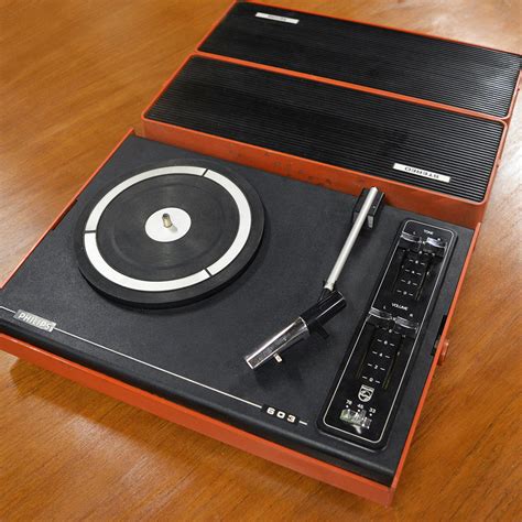 Philips 603 Stereo Portable Record Player, 1970s -Rent Only- Retrosexual Vintage Shop