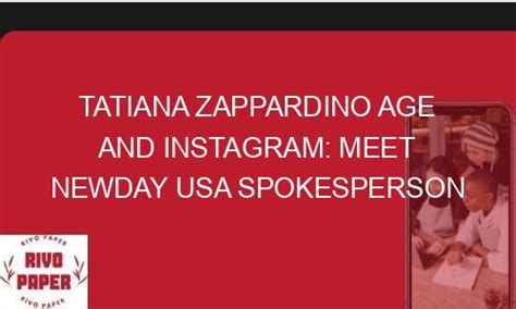 Tatiana Zappardino Age And Instagram: Meet NewDay USA Spokesperson ...