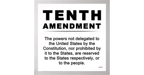 Tenth Amendment Poster | Zazzle