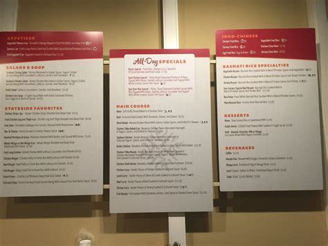 Menu at Four Corners Restaurant, Torrington