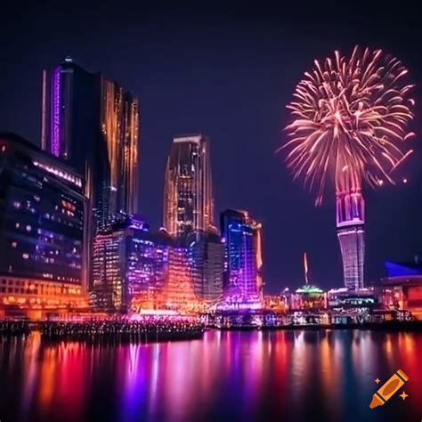 Fireworks display for new year 2024 on Craiyon