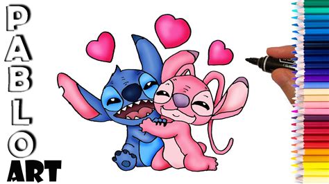 How to Draw Stitch and Angel Love from Lilo and Stitch ️ ️ ️ | Learn to Draw step by step - YouTube