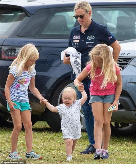 Zara (pictured with daughters Mia and Lena at Gatcombe Park) told next month's Saga Magazi ...