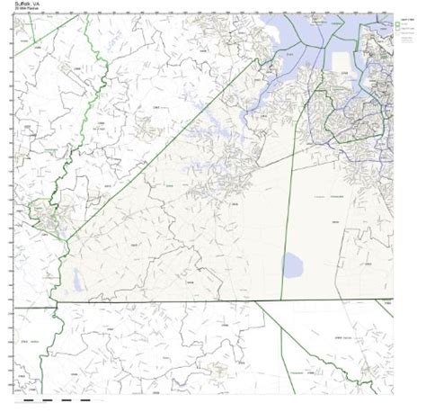 Suffolk, VA ZIP Code Map Laminated: Amazon.com: Office Products