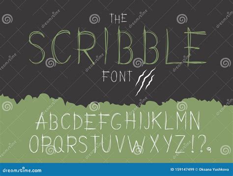 Scribble Uppercase Font Letter Alphabet Cartoon Vector | CartoonDealer ...