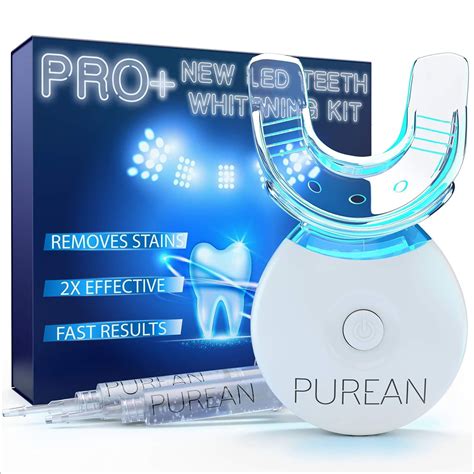 Teeth Whitening Kit with LED Light – 2 Syringes of 5ml Professional 35% Carbamide Peroxide Tooth ...