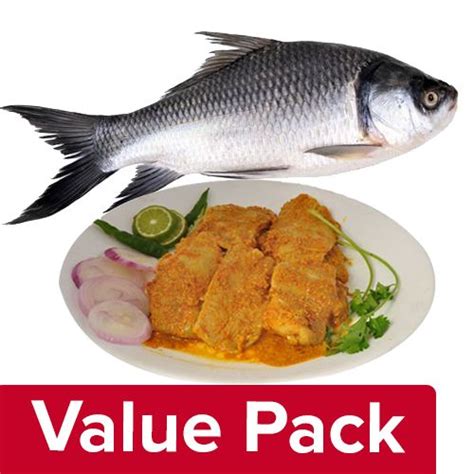 Buy Fresho Catla Fish Large Curry Cutbengali Cut 1 Kg Bhetki Fish Fry Cut 250 Gm Combo Online at ...